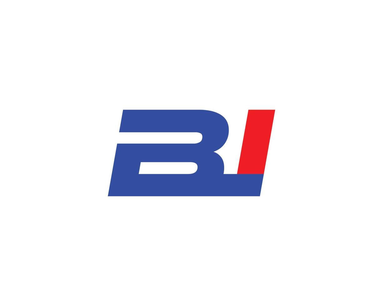 bi ib logotyp design vektor mall