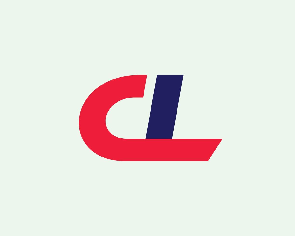 cl lc logotyp design vektor mall