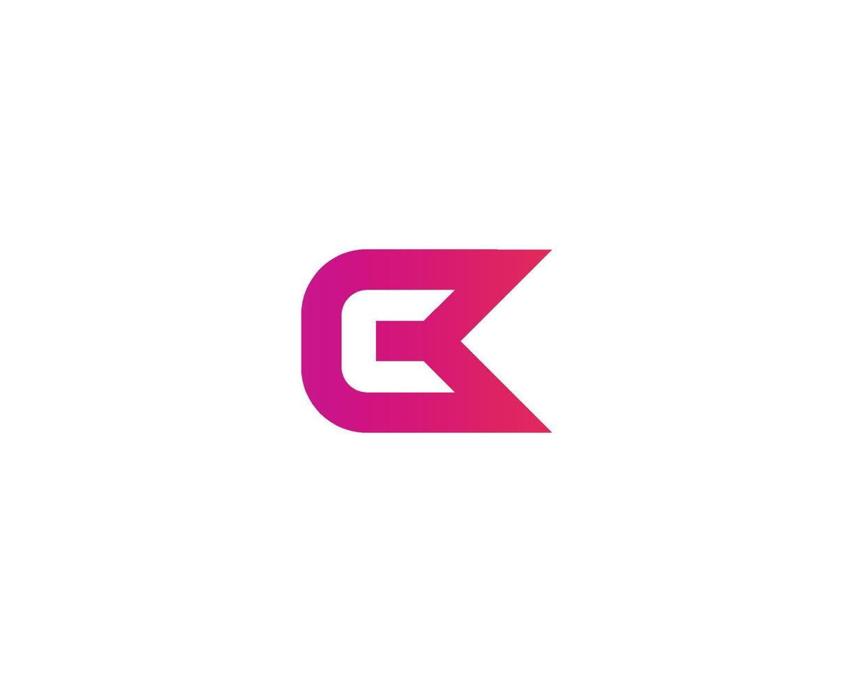 ck kc-Logo-Design-Vektorvorlage vektor