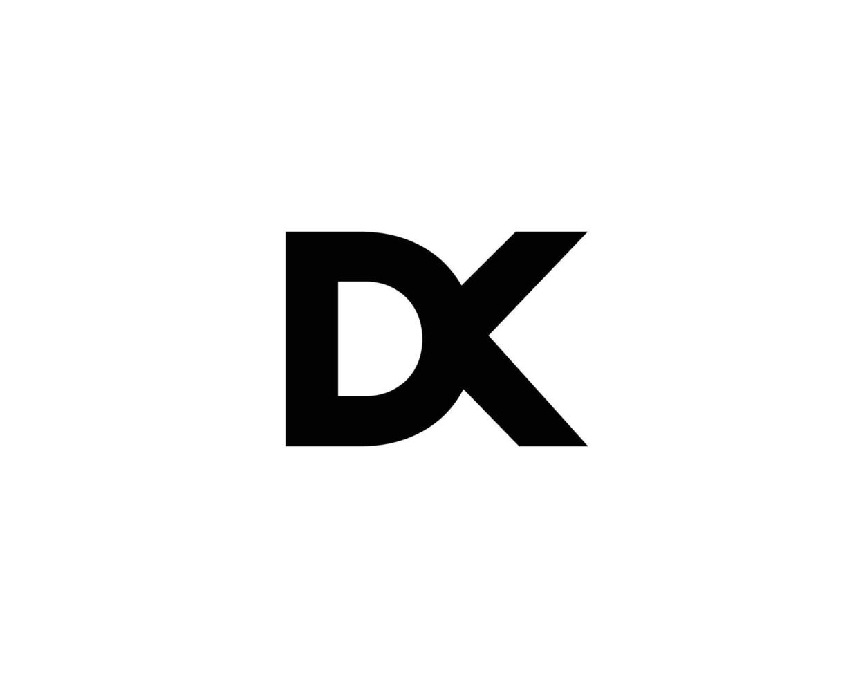dk kd logotyp design vektor mall