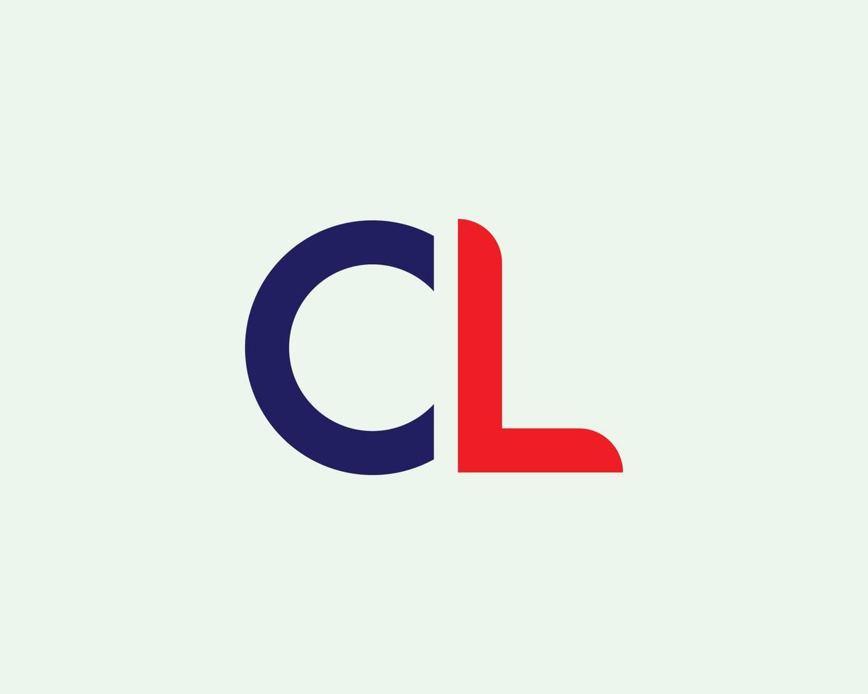 cl lc logotyp design vektor mall