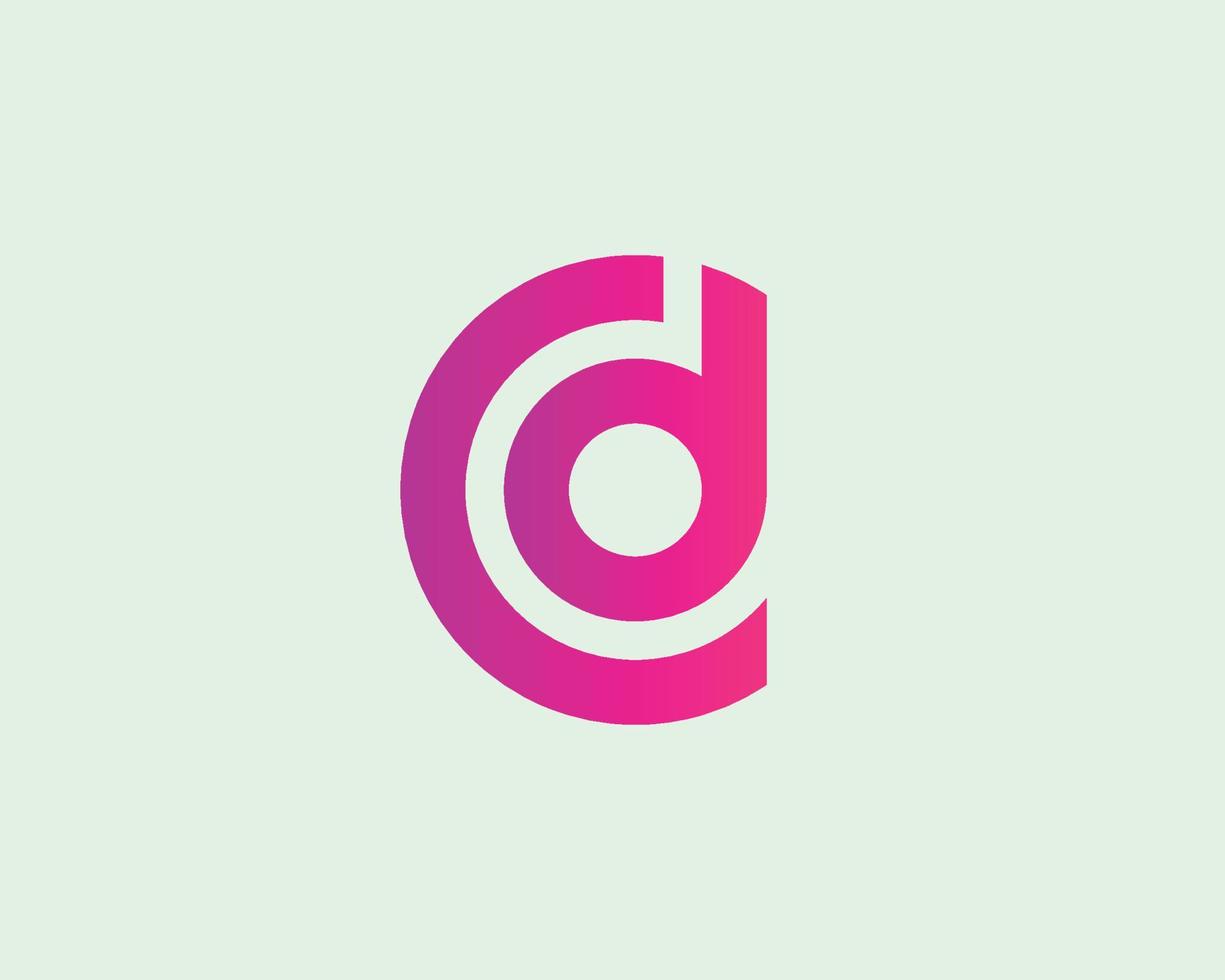 CD dc logotyp design vektor mall