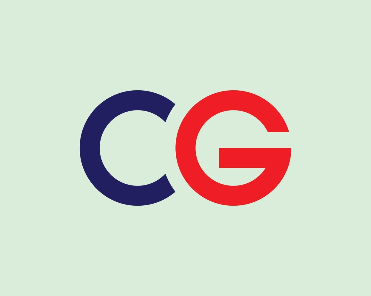 cg gc logotyp design vektor mall