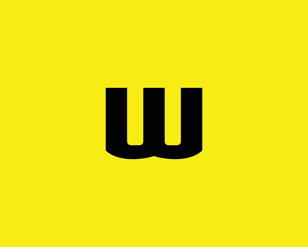 w logotyp design vektor mall