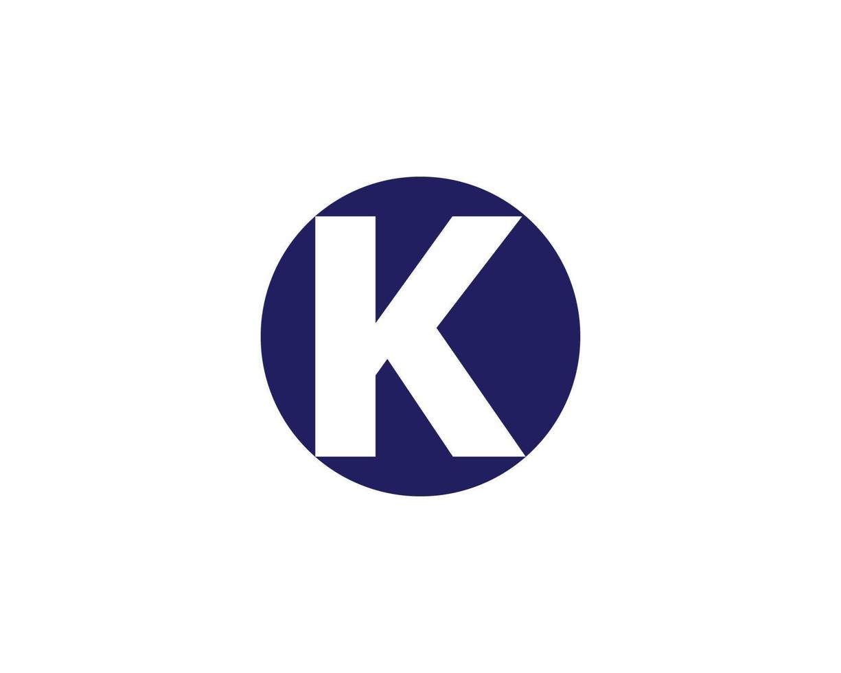 k logotyp design vektor mall