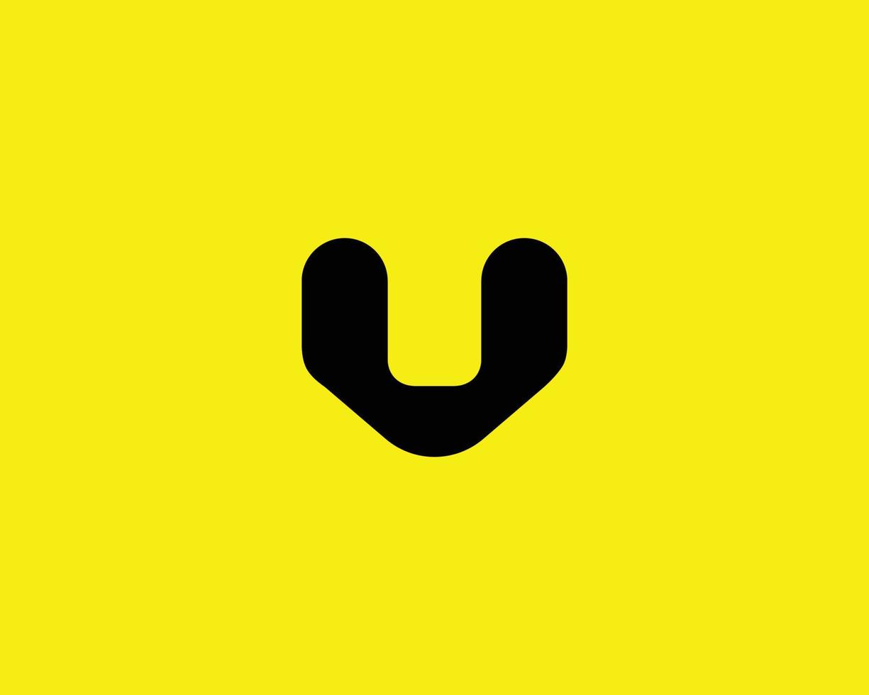 u logotyp design vektor mall