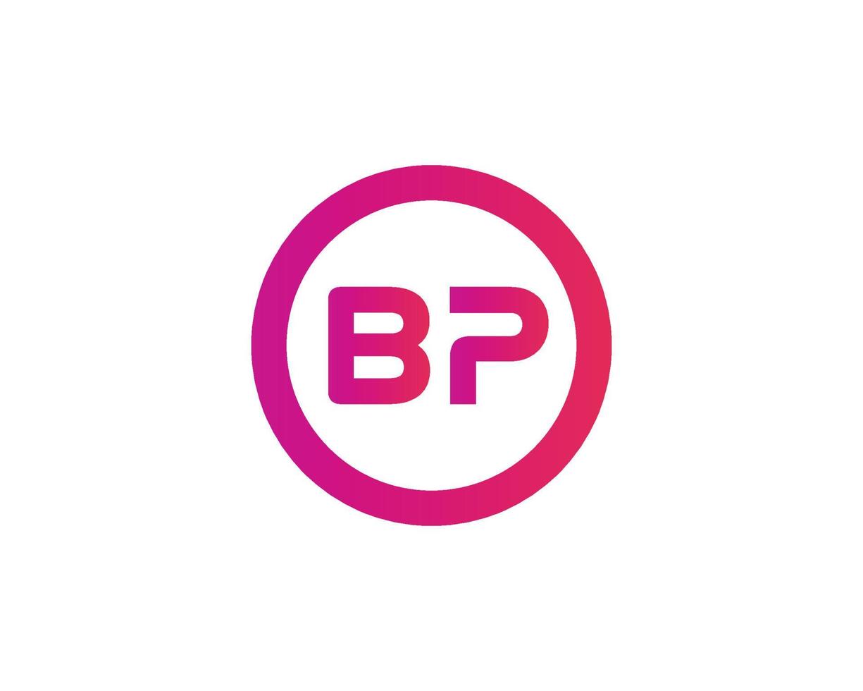 bp pb logotyp design vektor mall