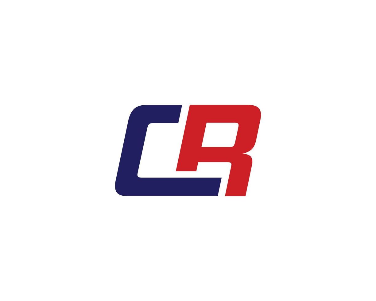 cr rc logotyp design vektor mall