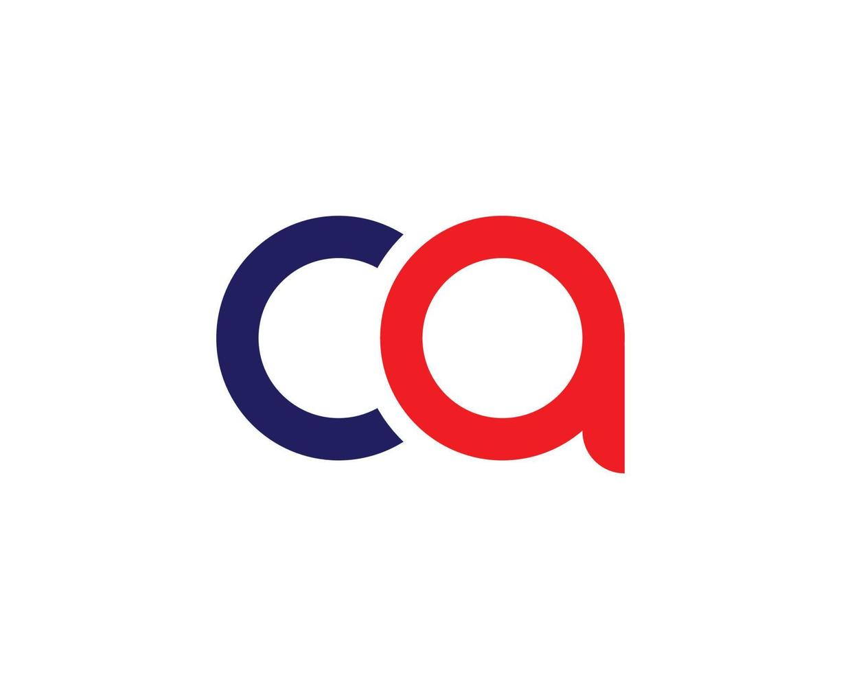 ca ac logotyp design vektor mall