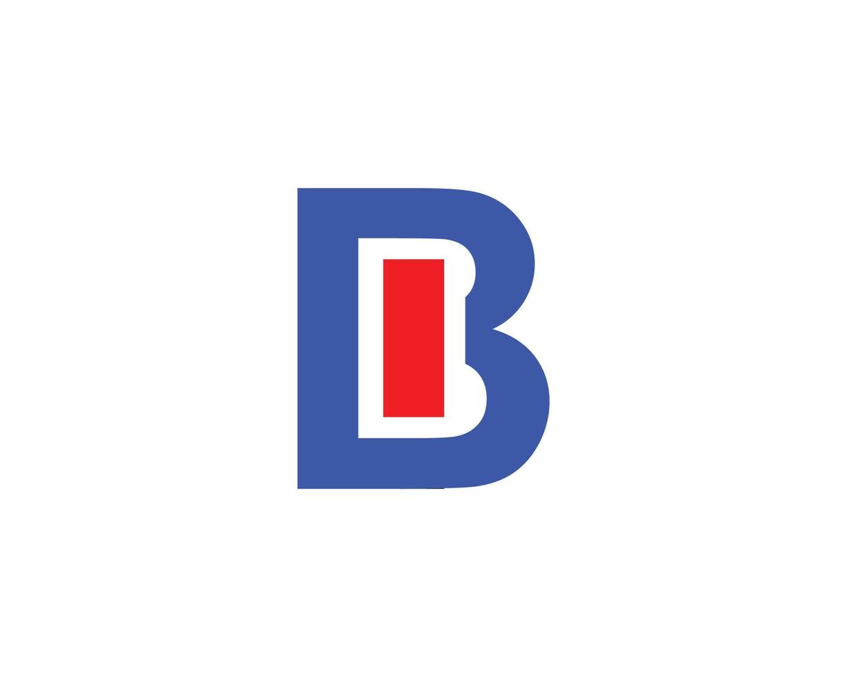 bi ib logotyp design vektor mall