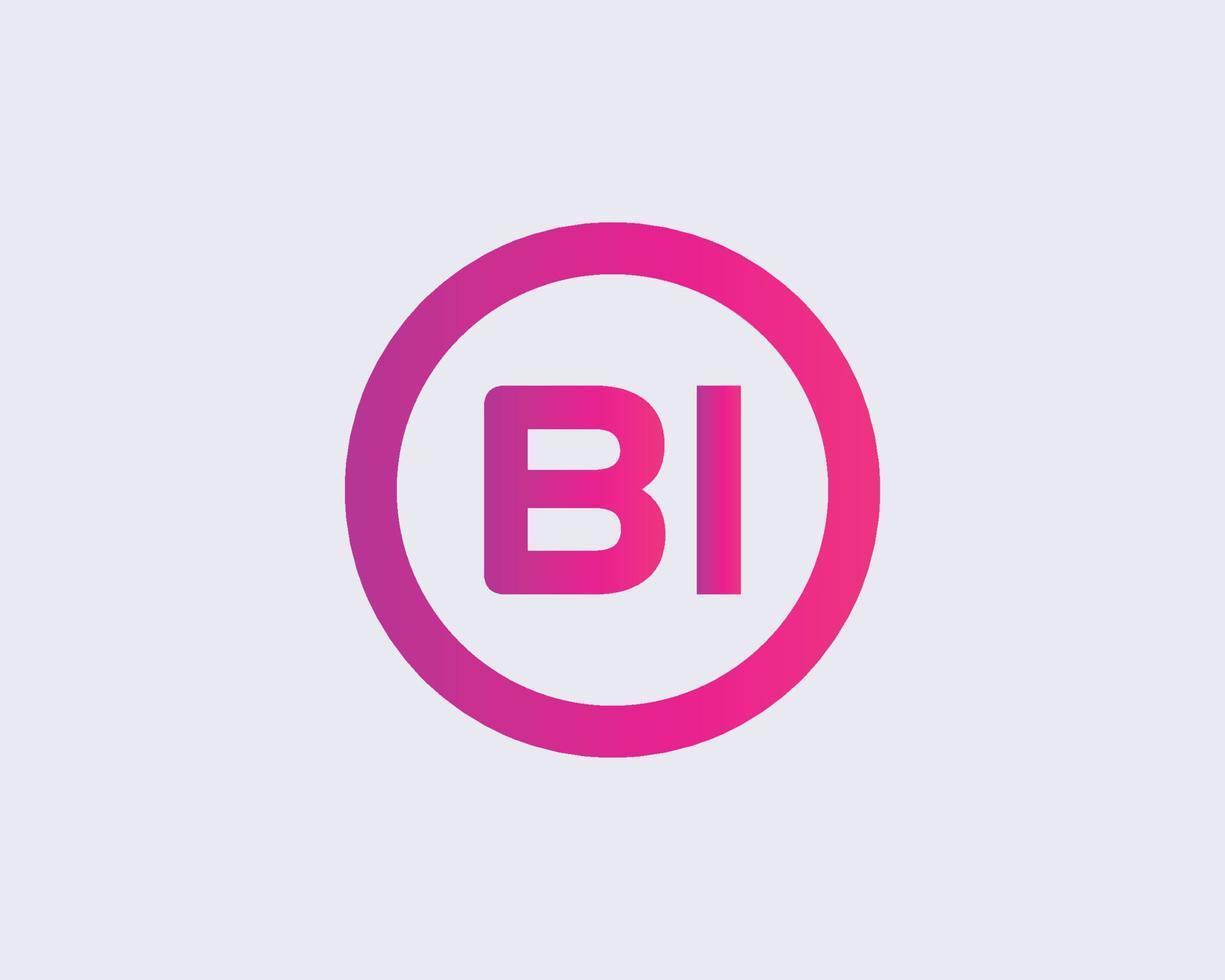 Bi ib-Logo-Design-Vektorvorlage vektor