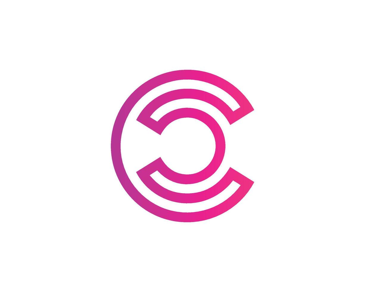 cc logotyp design vektor mall