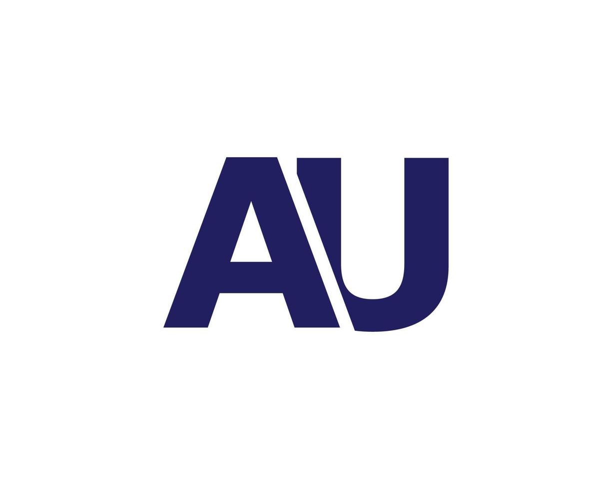 au ua-Logo-Design-Vektorvorlage vektor