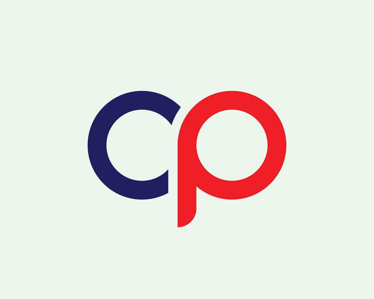 cp pc logotyp design vektor mall