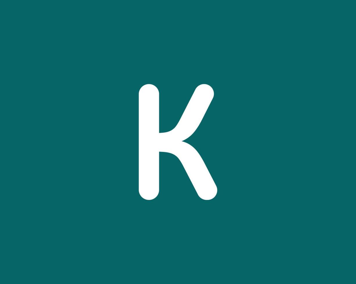 k logotyp design vektor mall