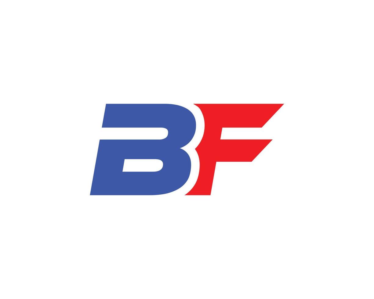 bf fb logotyp design vektor mall