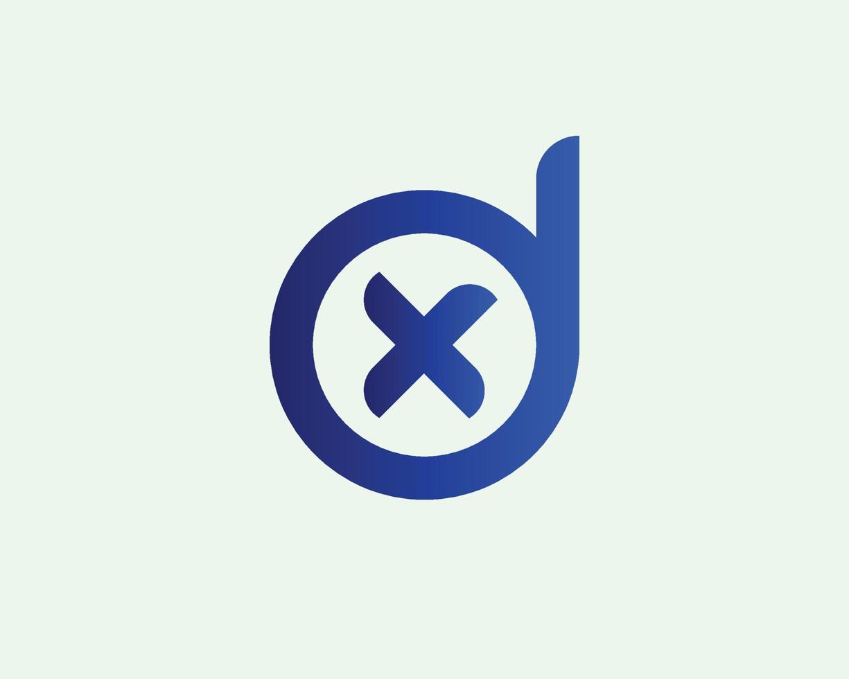 dx xd logotyp design vektor mall