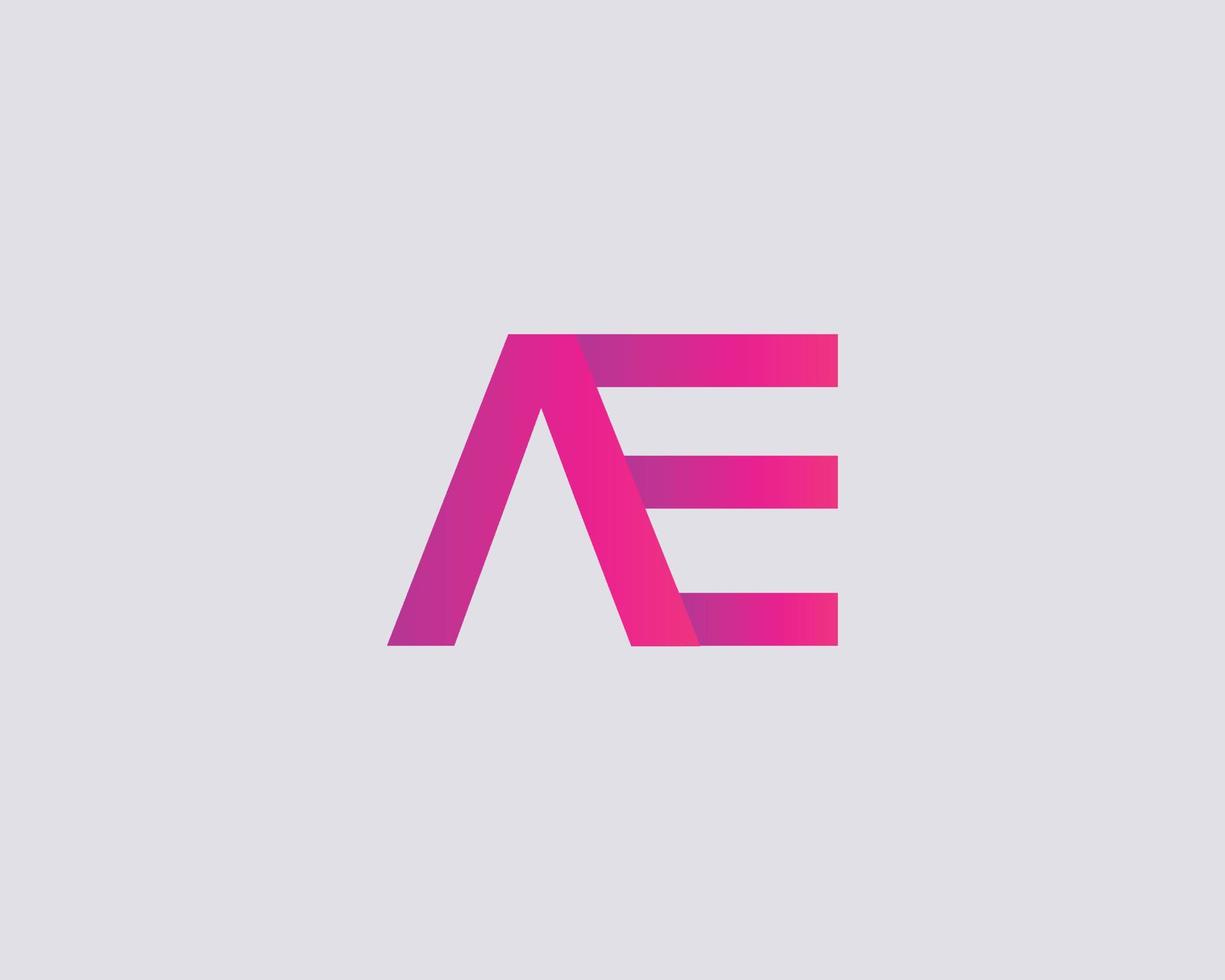 ae-Logo-Design-Vektorvorlage vektor