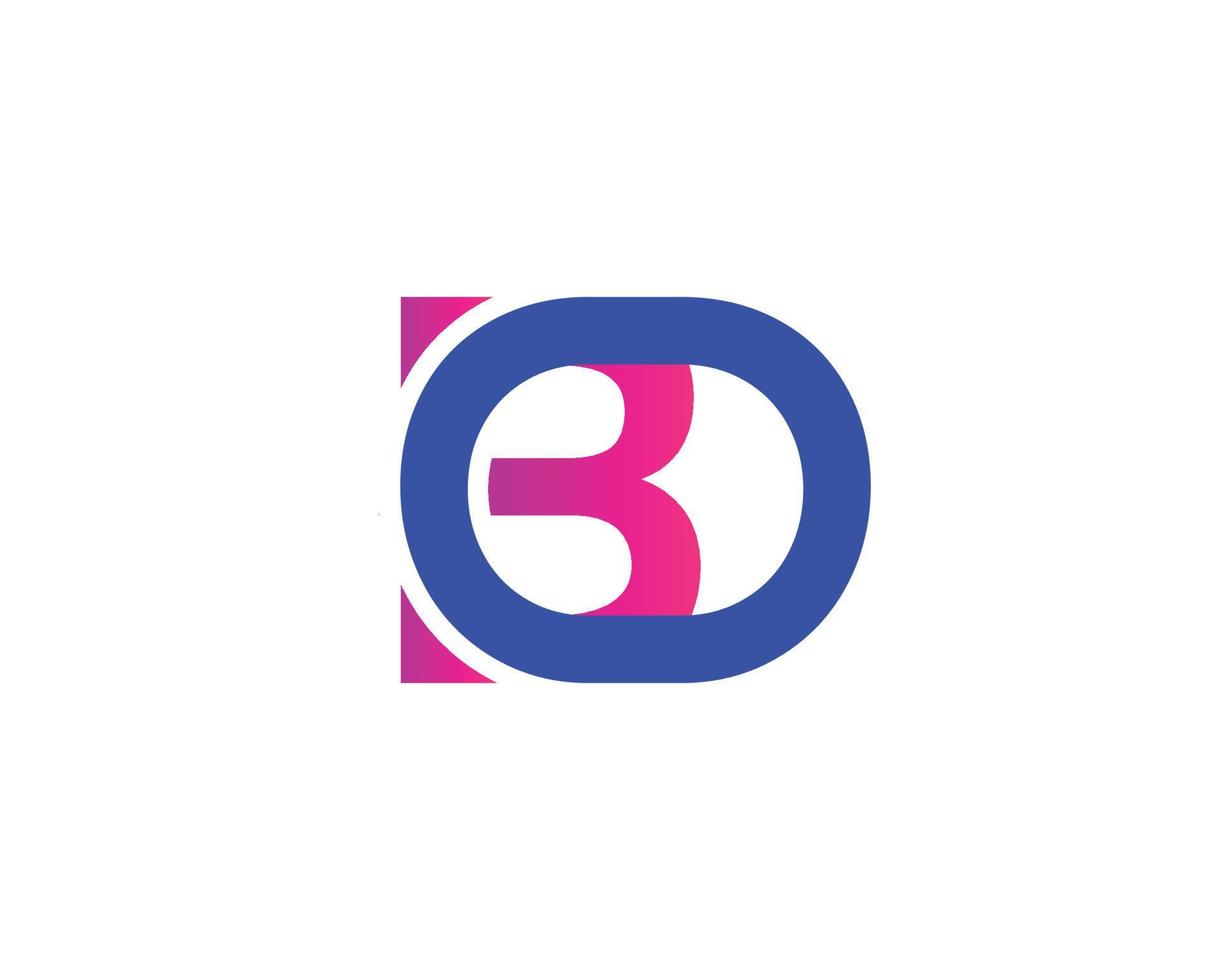 bo ob logotyp design vektor mall