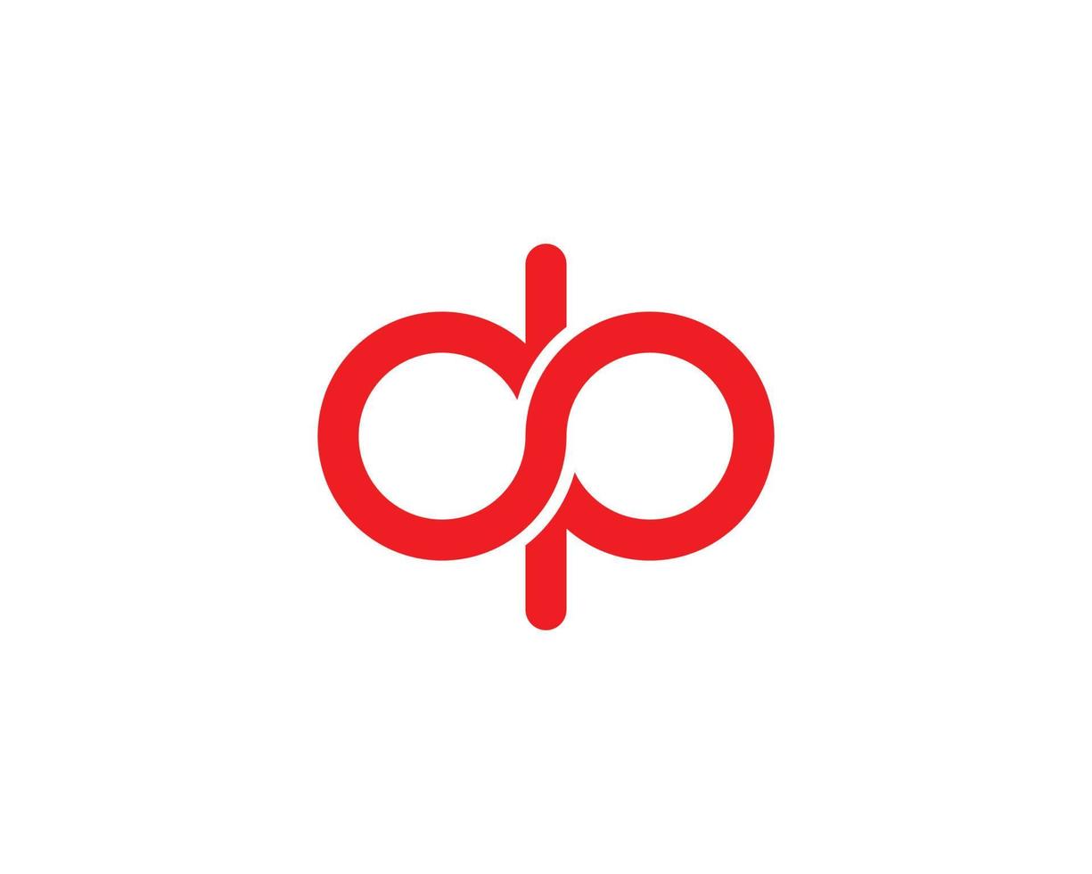 dp pd logotyp design vektor mall