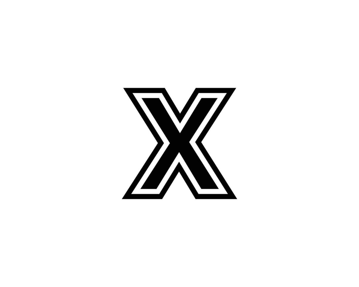 x xx logotyp design vektor mall