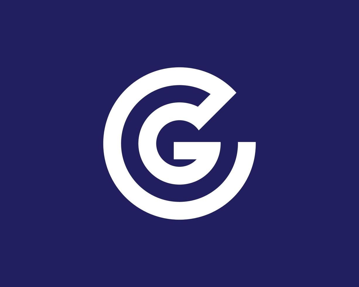 cg gc logotyp design vektor mall