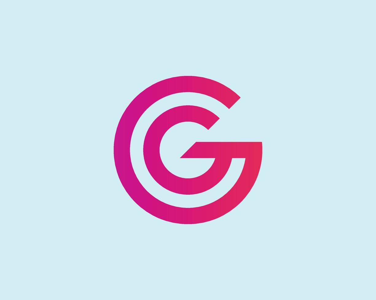 cg gc logotyp design vektor mall