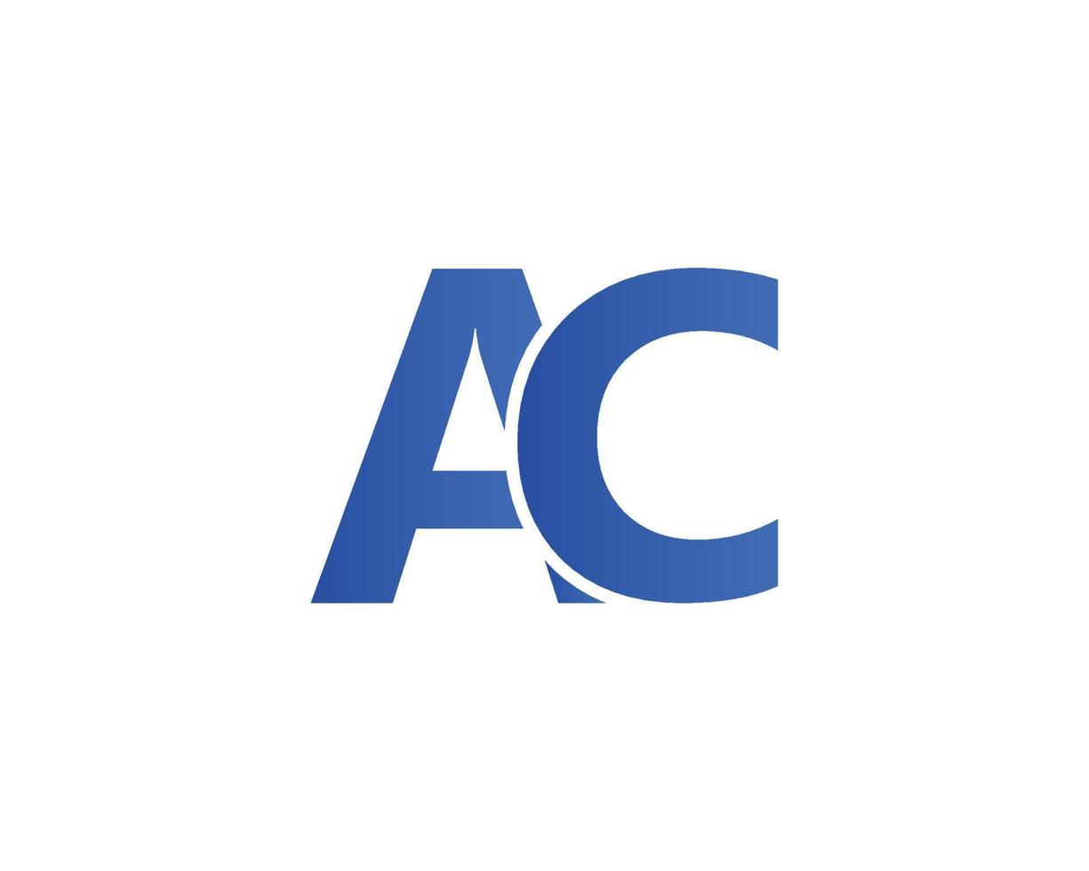 ac ca logotyp design vektor mall