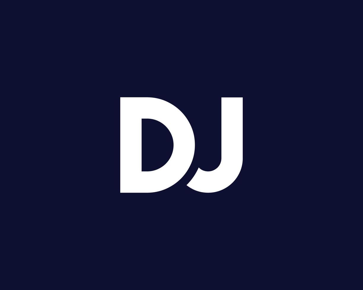 dj jd logotyp design vektor mall