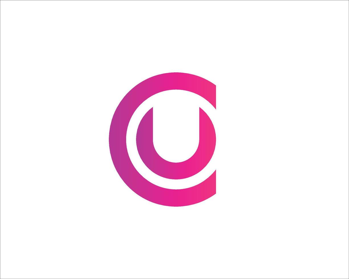 cu uc-Logo-Design-Vektorvorlage vektor