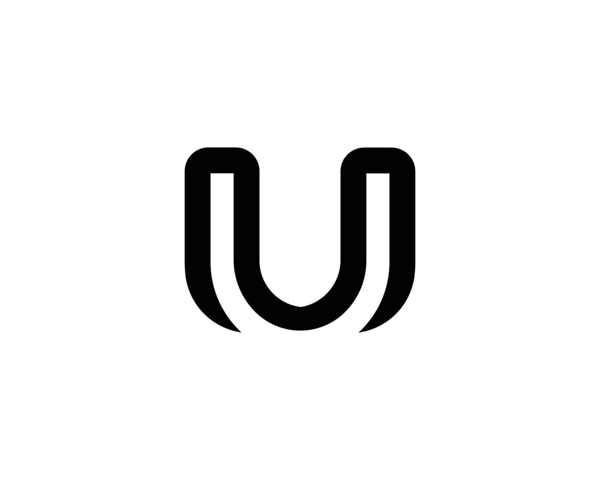 u logotyp design vektor mall