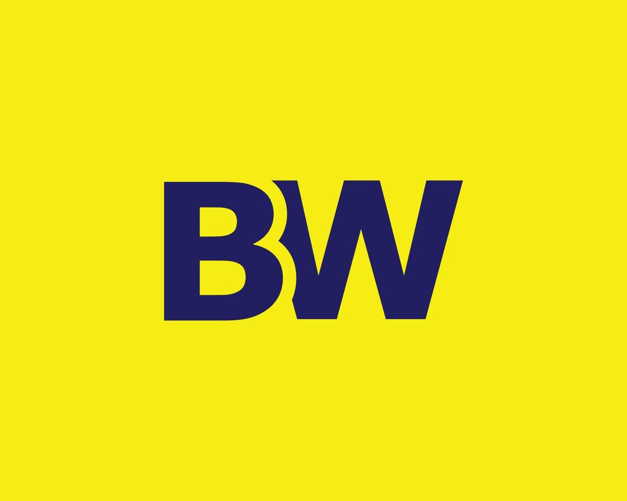 bw wb logotyp design vektor mall