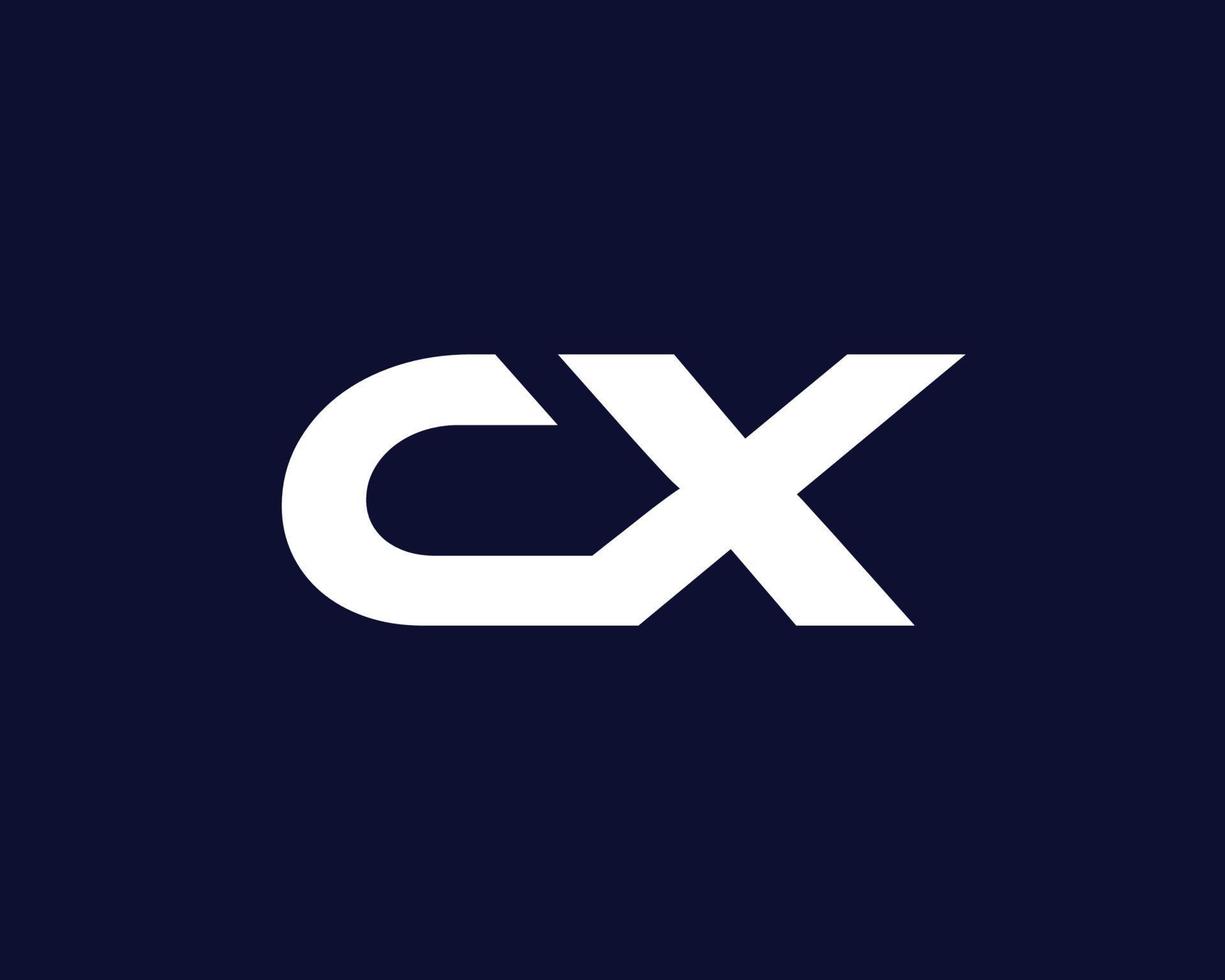 cx xc logotyp design vektor mall