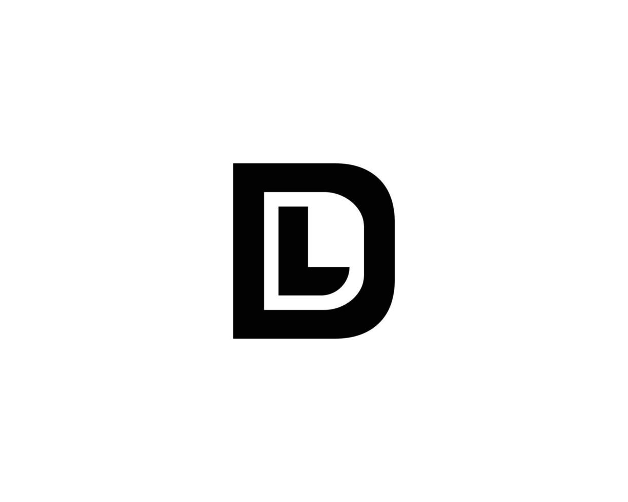 dl ld Logo-Design-Vektorvorlage vektor