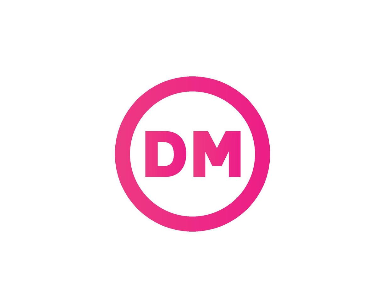 dm md logotyp design vektor mall