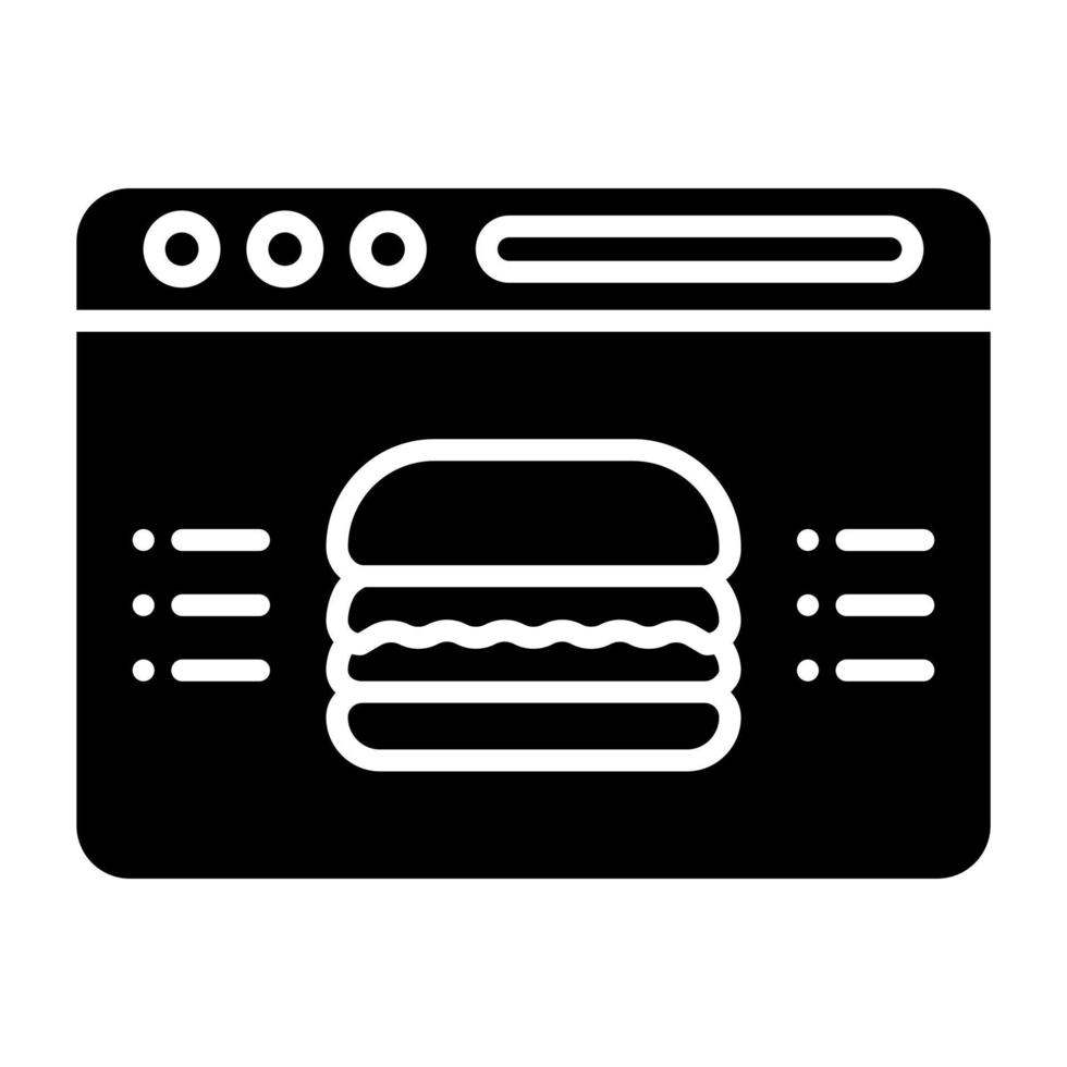 Food-Blog-Icon-Stil vektor