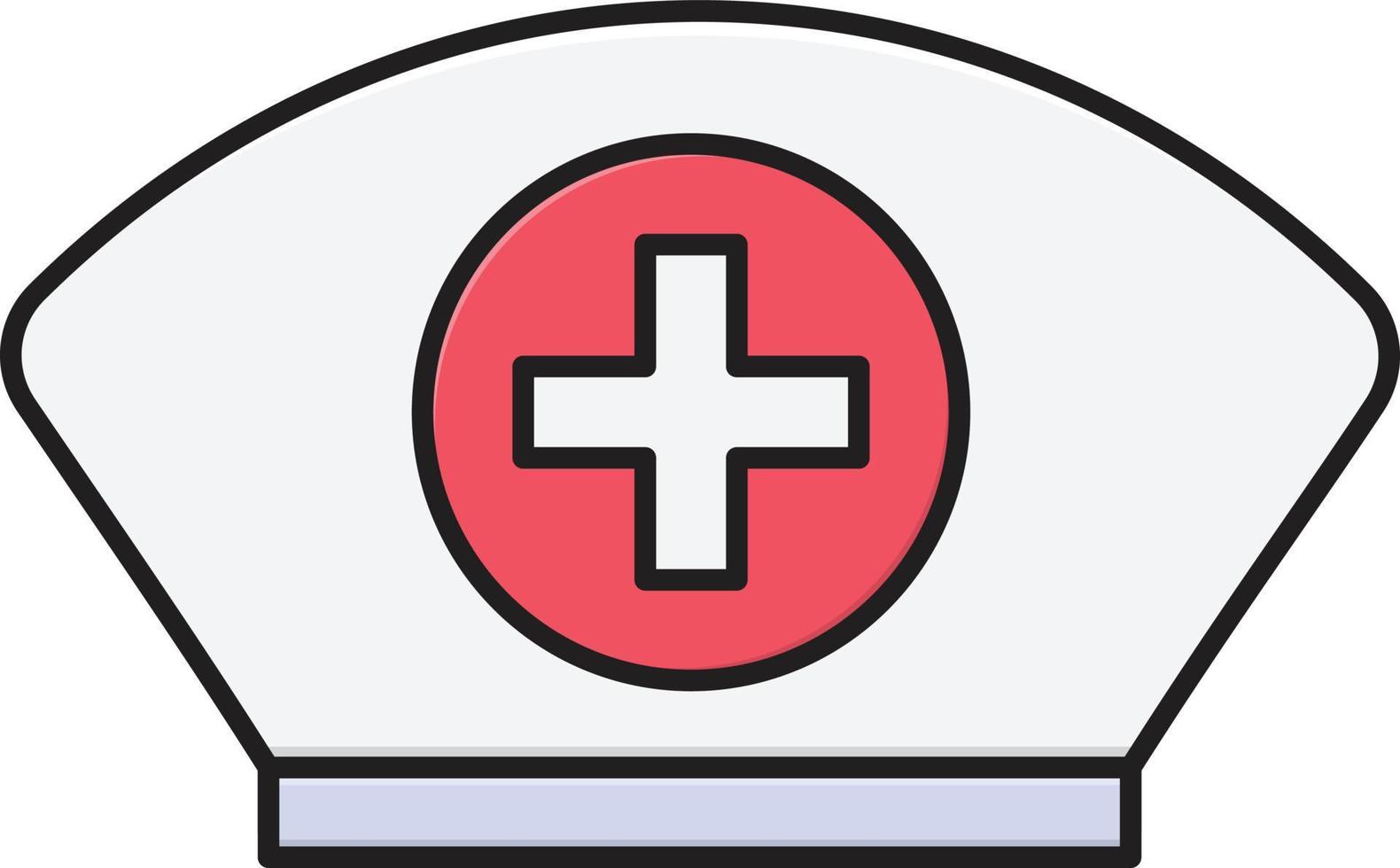 Krankenschwesterkappen-Vektorillustration auf einem Hintergrund. Premium-Qualitätssymbole. Vektorsymbole für Konzept und Grafikdesign. vektor