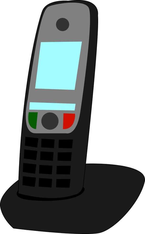 Hem telefon, illustration, vektor på vit bakgrund.