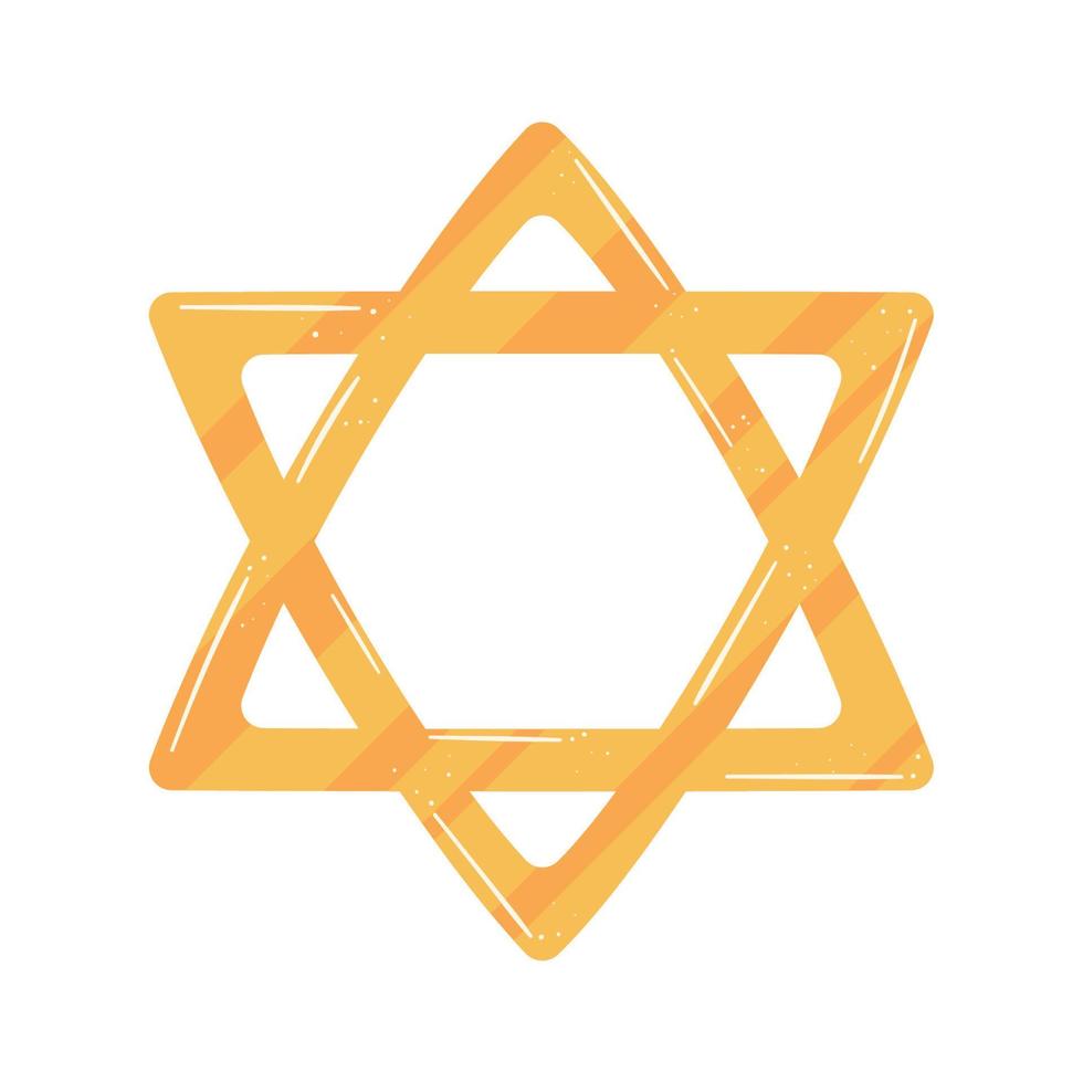 gyllene judiska stjärna vektor