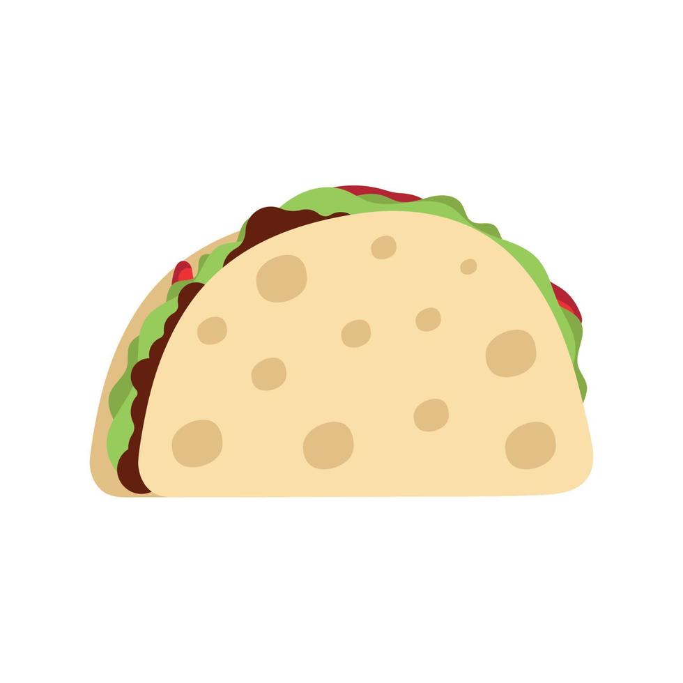 taco mexikansk mat vektor