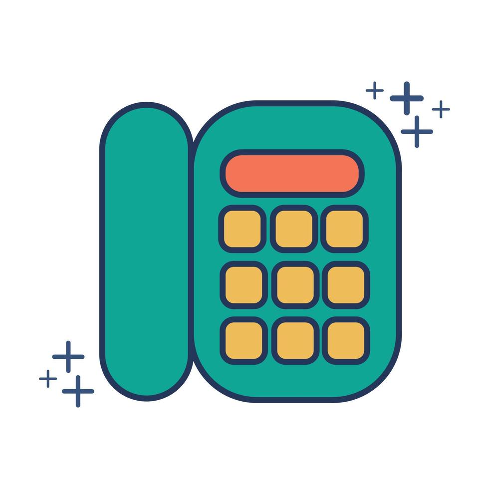 Telefonsymbol Vektor Illustration Glyphen Stil Design mit Farbe und Pluszeichen. isoliert auf weißem Hintergrund.