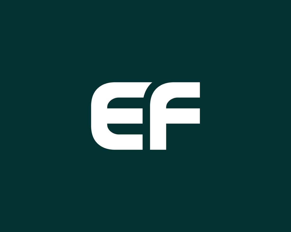 ef fe logotyp design vektor mall