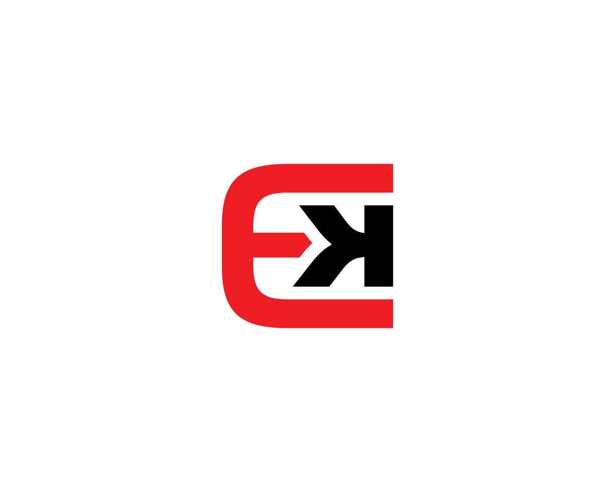 ek ke-Logo-Design-Vektorvorlage vektor