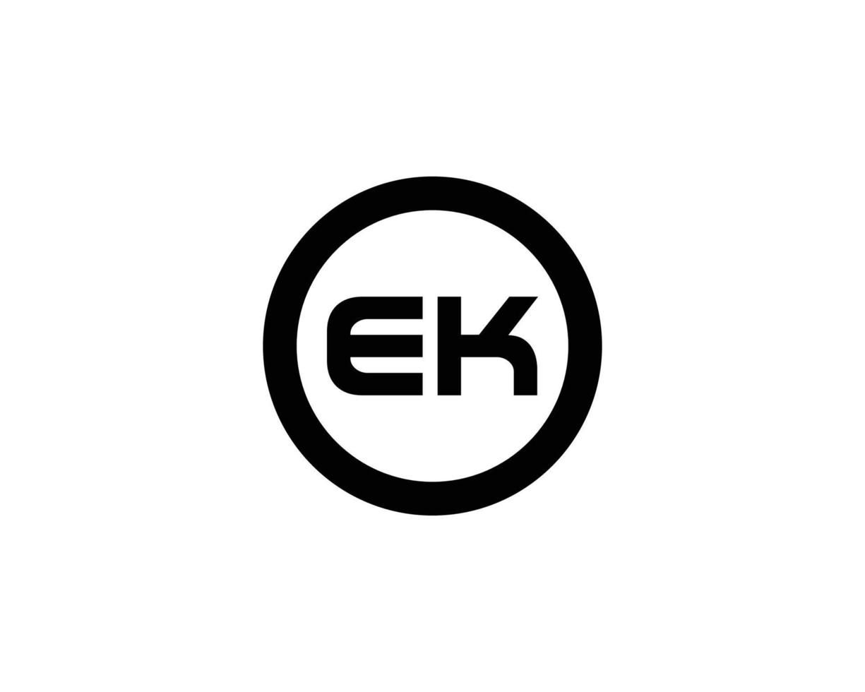 ek ke-Logo-Design-Vektorvorlage vektor