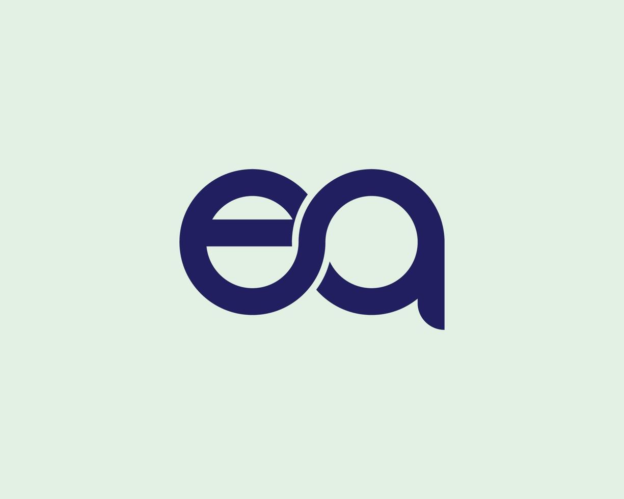 ea ae logotyp design vektor mall