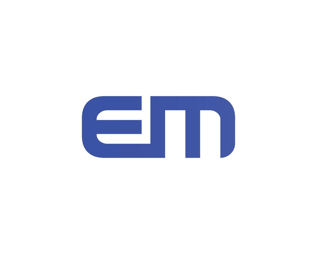 em me Logo-Design-Vektorvorlage vektor