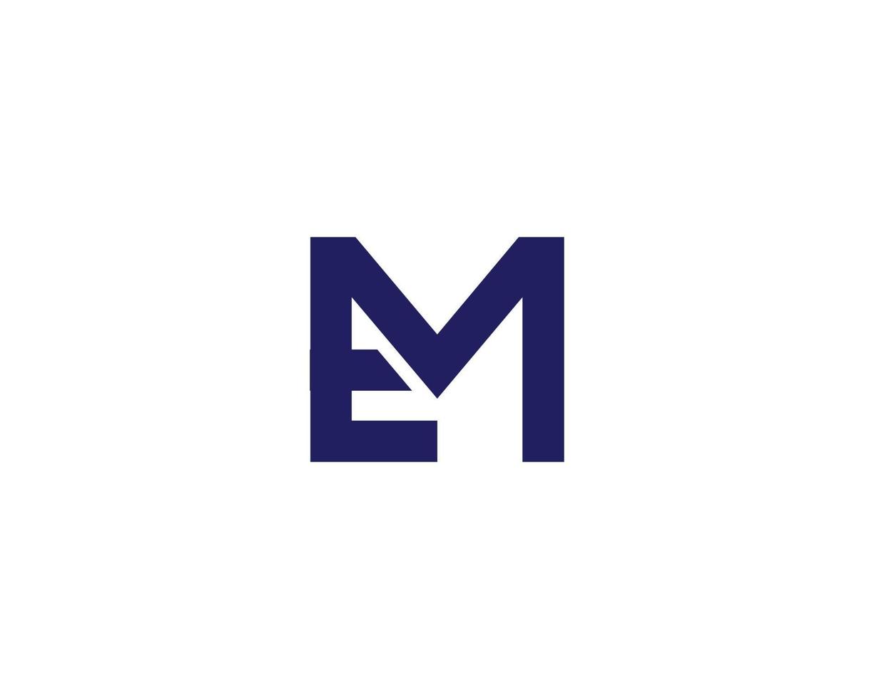 em me Logo-Design-Vektorvorlage vektor