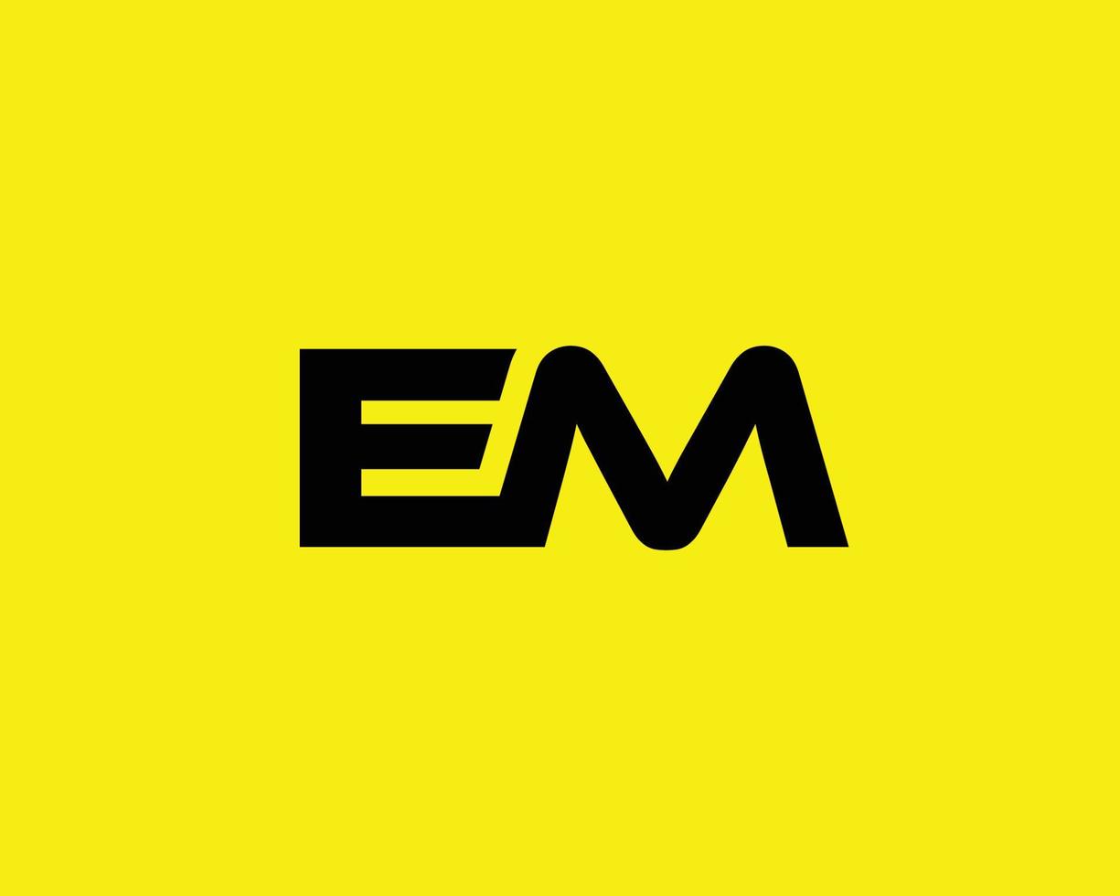 em me Logo-Design-Vektorvorlage vektor