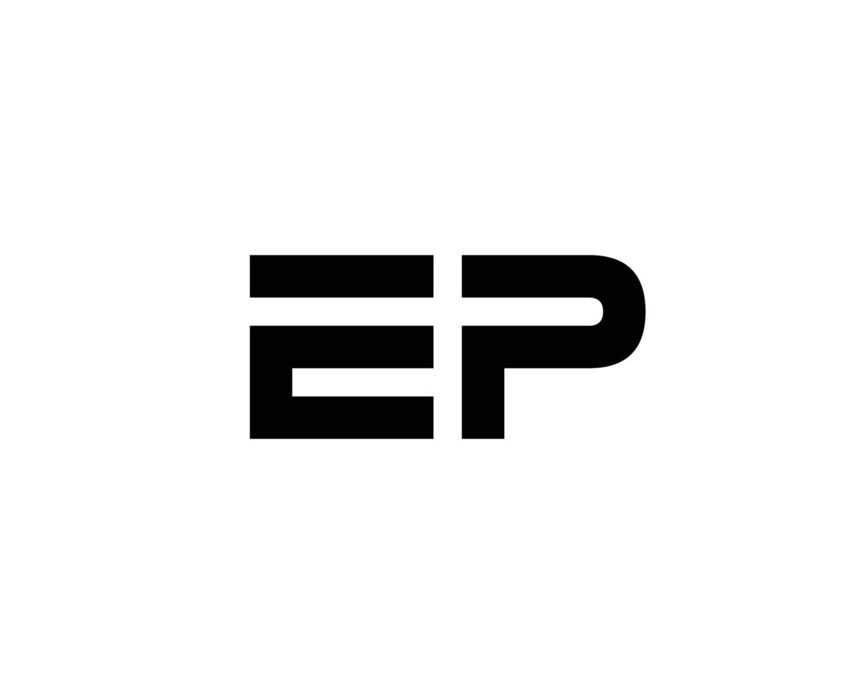 ep pe-Logo-Design-Vektorvorlage vektor