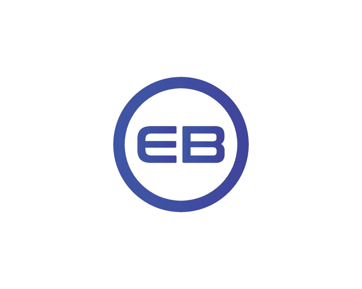 eb be Logo-Design-Vektorvorlage vektor